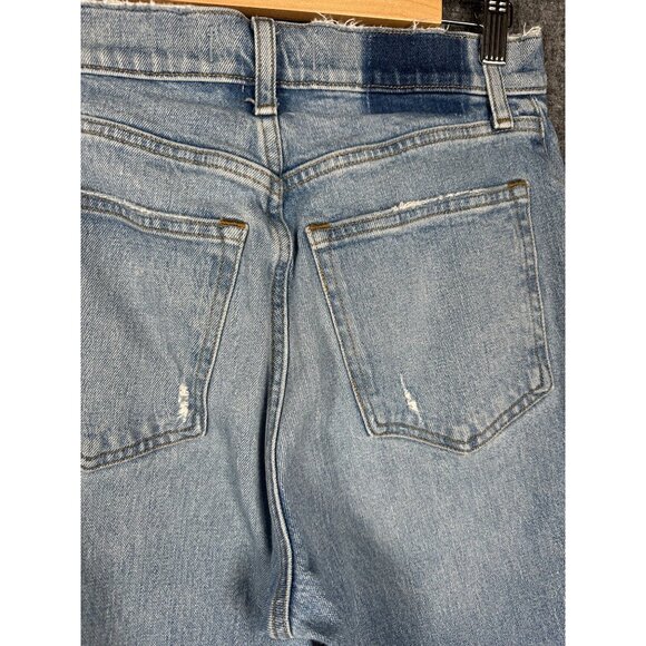 Abercrombie & Fitch The 90’s Straight Ultra High Rise Jean Size 28/6 Spilt Ankle - Picture 12 of 15